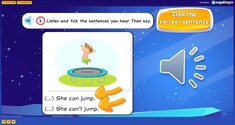 Action Verbs & Can-Can’t 7 – Listening Activity
