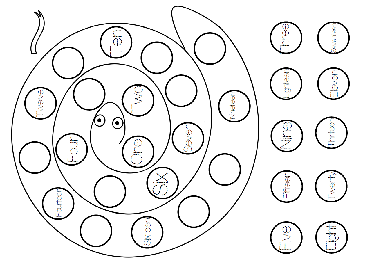 The Number Snake (1-20)