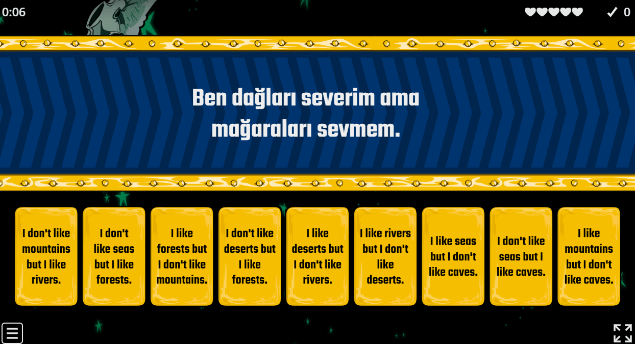 I like ...but I don't like ...